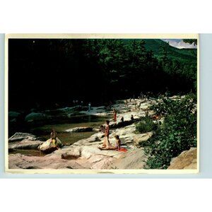 New Hampshire Bathing Along Rocky Gorge Kancamagus Highway Postcard